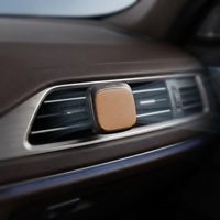 Désodorisant Voiture Luxe Cuir Alliage Zinc Parfum Rose Évaporation Naturelle Longue Durée Design Élégant Premium Chic