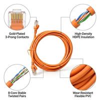 Kabel Patch Cord Cat5e Cat5 10m RJ45 Custom Pabrik Sumber, CCA UTP FTP SFTP LAN Ethernet Jumper untuk Server, Desktop, Internet, Router