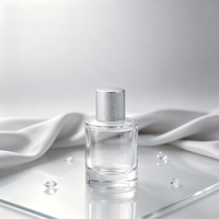 Flacon de parfum en verre vide de luxe personnalisé de 30 ml, 50 ml, 100 ml avec boîte, rechargeable, transparent, rond, emballage de parfum, coffret cadeau, vente en gros