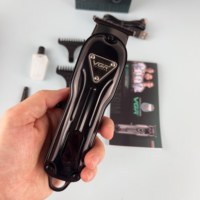 Tondeuse à barbe professionnelle sans fil V-298, nouveau design, en plastique, avec lames en acier inoxydable, écran LED, batterie 1500 mAh pour hommes