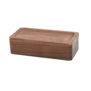 Walnut Wood Jewelry <b>Box</b> With Lid And Compartments 18L Storage For <b>Earrings</b> Necklaces Accessories Portable Solid Wood Organizer - Product Image 1
