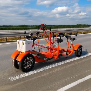 Vélo en acier à une vitesse avec lecteur audio Bluetooth, frein à disque et pédale ordinaire, pratique, à vendre - Product Image 2