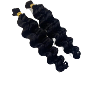 高级产品散装人发供应商原始头发散装包装全长卷曲深身8-40英寸批发发束 - Product Image 5