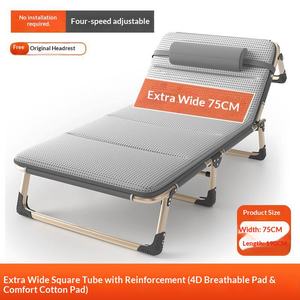 Lit <span class=keywords><strong>de</strong></span> Jour Pliant <span class=keywords><strong>d</strong></span>'Extérieur en Acier Style Moderne – Vente en Gros, Chaise Longue Portable pour <span class=keywords><strong>Jardin</strong></span>, Piscine, Parc, Hôtel - Product Image 3