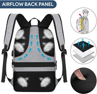 Mochila antirrobo con Panel trasero de flujo de aire para ordenador, morral de uso diario