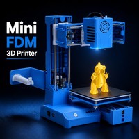 Printer 3D Mini K9 Baru, Printer 3D FDM Entry-level, K9 Compact Plug and Play, Magnetic Bed, USB, Kartu TF, Hadiah untuk Pemula dan Anak-anak