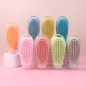 4 Pack Silicone Portable Squeeze Empty Travel Cosmetic Shampoo Storage Container Bottle Travel Kit Bottles Set For Toiletries