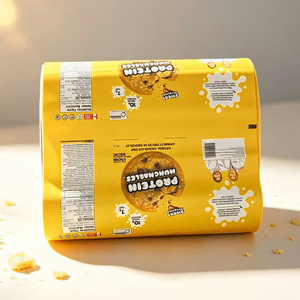 Film en rouleau laminé en aluminium imprimé sur mesure, qualité alimentaire, pour emballage automatique de snacks et biscuits, emballage flexible - Product Image 4