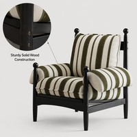 Fauteuil d'appoint Chiwu rétro français pour salon, balcon, chambre à coucher, fauteuil de loisirs luxueux rembourré