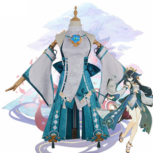 <span class=keywords><strong>Yae</strong></span> Miko Xiao Cosplay Costume Turquoise Robe Halloween Costumes pour Femmes XS-3XL Nouvelle Perruque Robe Tenue De Fête <span class=keywords><strong>Genshin</strong></span> Impact - Product Image 2