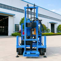 Petite foreuse de puits d’eau sur chenilles 660FT machine de forage de puits d’eau boue-air pour irrigation agricole