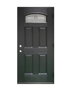 Puerta de <span class=keywords><strong>Entrada</strong></span> Moderna Impermeable de Fibra de Vidrio Precolgada de 36*80 Pulgadas con Acabado Pintado en Gris y Diseño de Vidrio, Gran Venta <span class=keywords><strong>2022</strong></span> - Product Image 6