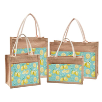 Vente en gros de sacs fourre-tout personnalisés en toile de jute avec poignée pour broderie DIY Art Crafts Print Decorations pour femmes