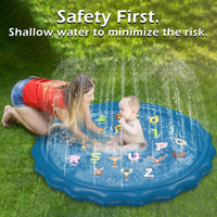 Tapis de jeu aquatique gonflable pour enfants, 60 pouces, jouets aquatiques d'extérieur, piscine pour bébés et tout-petits, garçons et filles