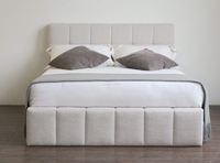 Lit Ottoman Moderne en Bois avec Sommier Relevable et Rangement, Taille Double, Meubles de Chambre à Coucher Exposés à l'IMM Cologne