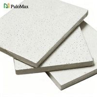 Dalles de plafond acoustiques en fibres minérales, insonorisation élevée NRC, panneaux de plafond suspendu 600x600mm, ignifuges pour écoles et bureaux