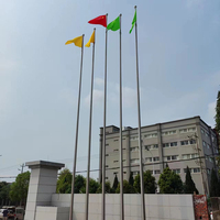 Mât de drapeau portable en acier inoxydable automatique avec tube en acier pour drapeaux, fabriqué en Chine