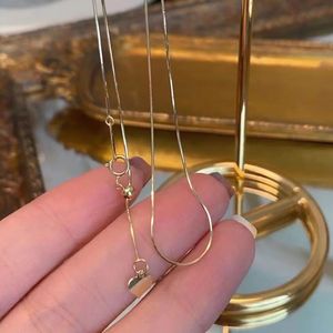 Collier ras du cou de luxe Xinfly pour femme, chaîne serpent en or massif 18 carats, best-seller, colliers fins Au750 - Product Image 1