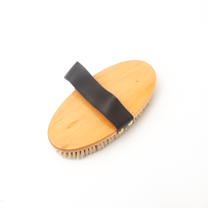Brosse douce pour le corps en bois naturel avec poils de cheval, brosse pour le visage de cheval, logo personnalisé - Product Image 2