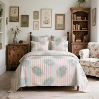 Parure de lit de luxe en tissu de coton, couette et couvre-lit, très vendue pour la chambre à coucher