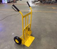Chariot à roulettes en acier inoxydable robuste de 150 kg, chariot à main à 2 roues avec plateau pliable pour outils industriels et stockage OEM