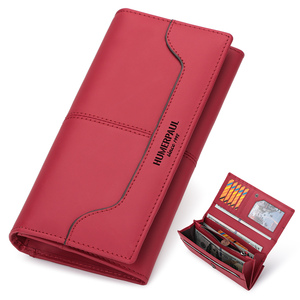 HUMERPAUL Portefeuille classique pour <span class=keywords><strong>femme</strong></span> <span class=keywords><strong>en</strong></span> <span class=keywords><strong>cuir</strong></span> véritable <span class=keywords><strong>Pochette</strong></span> multifonction avec fentes pour cartes RFID et poche pour téléphone Sac d'argent tendance - Product Image 1