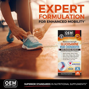 กลูโคซามีน MSM-Chondroitin แคปซูลพร้อมผลิตภัณฑ์เสริมสนับสนุน Fruitex-B ที่ได้รับการจดสิทธิบัตรสําหรับมือหลังเข่าข้อต่อสุขภาพผู้ชายผู้หญิง - Product Image 2