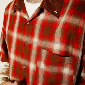 Chemises à carreaux en flanelle surdimensionnées à manches longues pour hommes, avec patchwork double couche, fabriquées sur mesure par un fabricant de vêtements de mode - Product Image 2