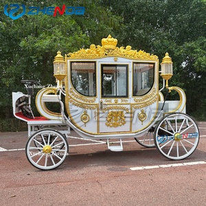 รถม้าไฟฟ้าสุดหรูหราประดับมงกุฎทองคำสำหรับงานแต่งงานและทัวร์ชมเมือง - Product Image 3