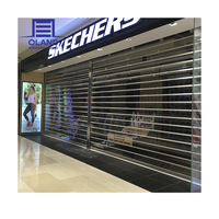 Porte de magasin à enroulement en polycarbonate commercial pour boutiques ou devantures de magasins, porte à enroulement haute sécurité et à vue claire