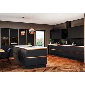 Armoire de cuisine au design moderne avec îlot, armoire de cuisine moderne laquée - Product Image 1