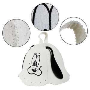 Logo personnalisé Accessoires pour enfants Chapeau de sauna en feutre de laine Accessoires pour cheveux Chapeau de sauna - Product Image 5