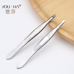 Pince à épiler pour sourcils Yousha en acier inoxydable, pointe inclinée pour le modelage des sourcils, design durable et antidérapant - Product Image 2