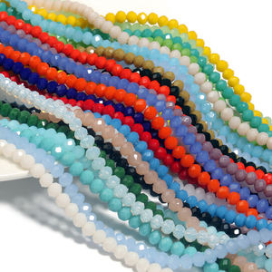 批发多面扁平圆形水晶玻璃龙德尔2/<span class=keywords><strong>3</strong></span>/4毫米纯色宽松间隔珠珠宝制作DIY - Product Image 5
