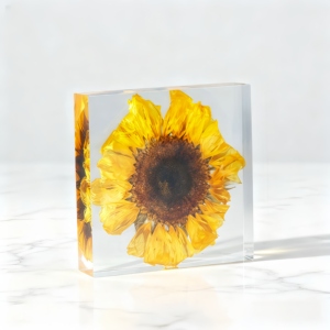 Custom Resin Sunflower Paperweight with Real Dried Flower Handmade Desktop Decoration Souvenir <b>Gift</b> for Wedding Promotion - Product Image 6