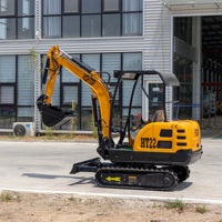Excavator Mini Crawler Cina Tipe Farm 22 dengan Lengan Ekstensi untuk Konstruksi, Mesin Crawler, Daya Gali Tinggi, Harga Excavator Mikro