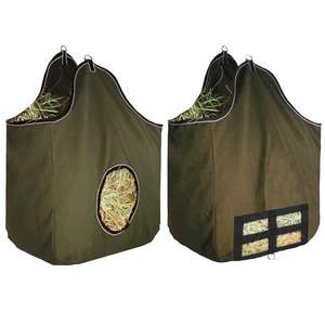 Échantillon gratuit, sac en filet respirant et résistant pour le stockage des grains, sac à foin pour chevaux, ânes, chèvres, avec coussin pour le cou et le nez - Product Image 1