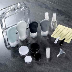 Juego de Botellas de Silicona para Artículos de Aseo, con Logotipo Personalizado, 16 Unidades, Kit de Bolsa de Aseo, Accesorios de Viaje Libres de BPA - Product Image 2
