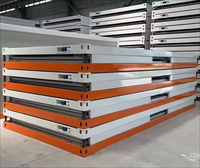 Maison préfabriquée de luxe personnalisable, portable, pour bureau, conteneur plat, panneau sandwich en acier, respirante, installation rapide