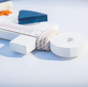 Thermomètre d'ancre de bateau en <span class=keywords><strong>bois</strong></span> de style méditerranéen crochet décoration de la maison pendentif mural européen thermomètre d'ancre de balançoire - Product Image 2