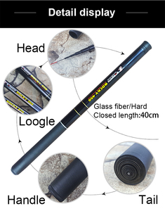 <span class=keywords><strong>Canne</strong></span> à pêche télescopique ultra-courte en fibre de verre de 40 cm pour eau douce - Product Image 2