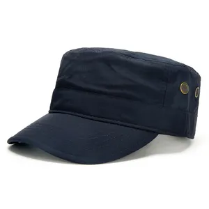 Wholesale Blank Plain Mens Caps Promotional Custom Polyester Black Latest Flat Top Baseball Cap