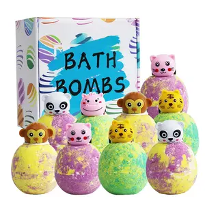 Wholesale OEM Organic Bath Bomb Natural Vegan Bubble Bath Fizzy Bombs Set for Kids