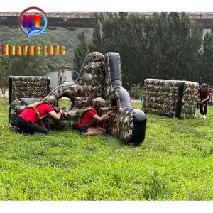 2023 yüksek kaliteli şişme paintball toptan, satılık açık şişme paintball sığınağı