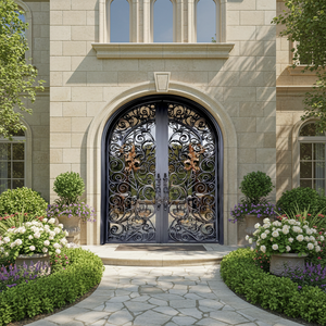 XIYATECH, красивые жилые кованые железные входные двери, кованые железные ворота, дизайн - Product Image 1