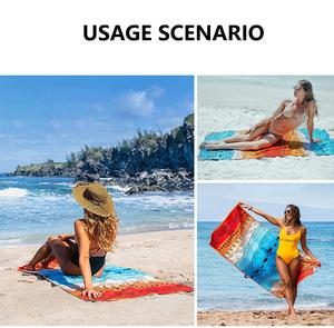 منشفة شاطئ مخصصة بطباعة ألوان كاملة كبيرة الحجم من المايكروفايبر في صالة الألعاب الرياضية * 80 - Product Image 2