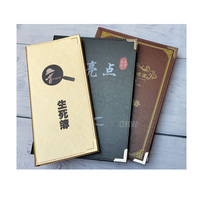 Yimi Cuir Personnalisé A4 Taille PU Cuir Menu Dossier pour Restaurants Logo En Relief Inclus