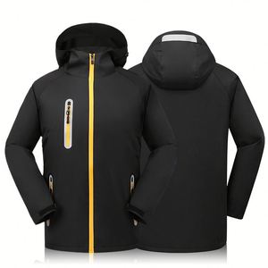 Unisex Camouflage Hooded <b>Jacket</b> Soft Outdoor Hiking Windbreaker Waterproof <b>Fleece</b> <b>Lined</b> Sportswear Spring 100% Polyester - Product Image 2