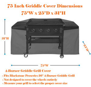 Flat Top Grill <strong>Cover</strong> with Sealed Seam Heavy Duty Waterproof <strong>Large</strong> Grill <strong>Cover</strong> 75 Inch <strong>Bbq</strong> Grill <strong>Cover</strong> - Product Image 6