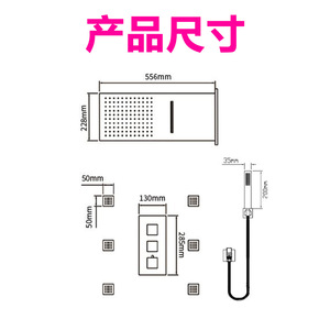 Dipsinidi Minimalist Concealed <b>Shower</b> Set Stainless Steel Square Head Thermostatic Valve Bathroom Use - Product Image 3